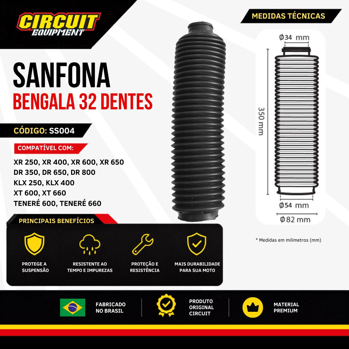 Sanfona de Bengala 32 Dentes