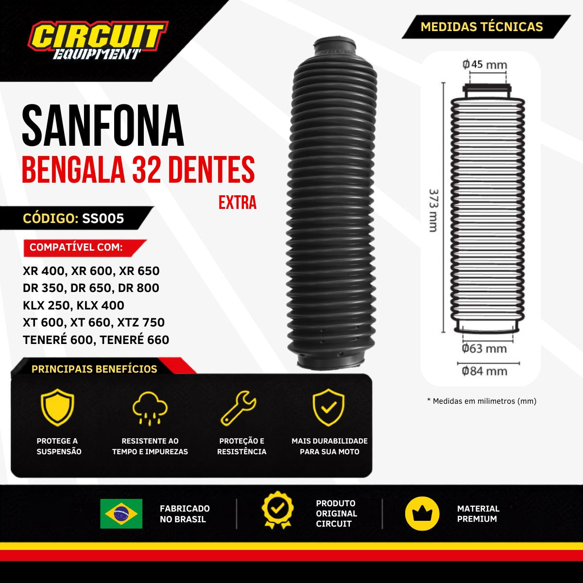 Sanfona de Bengala 32 Dentes EG